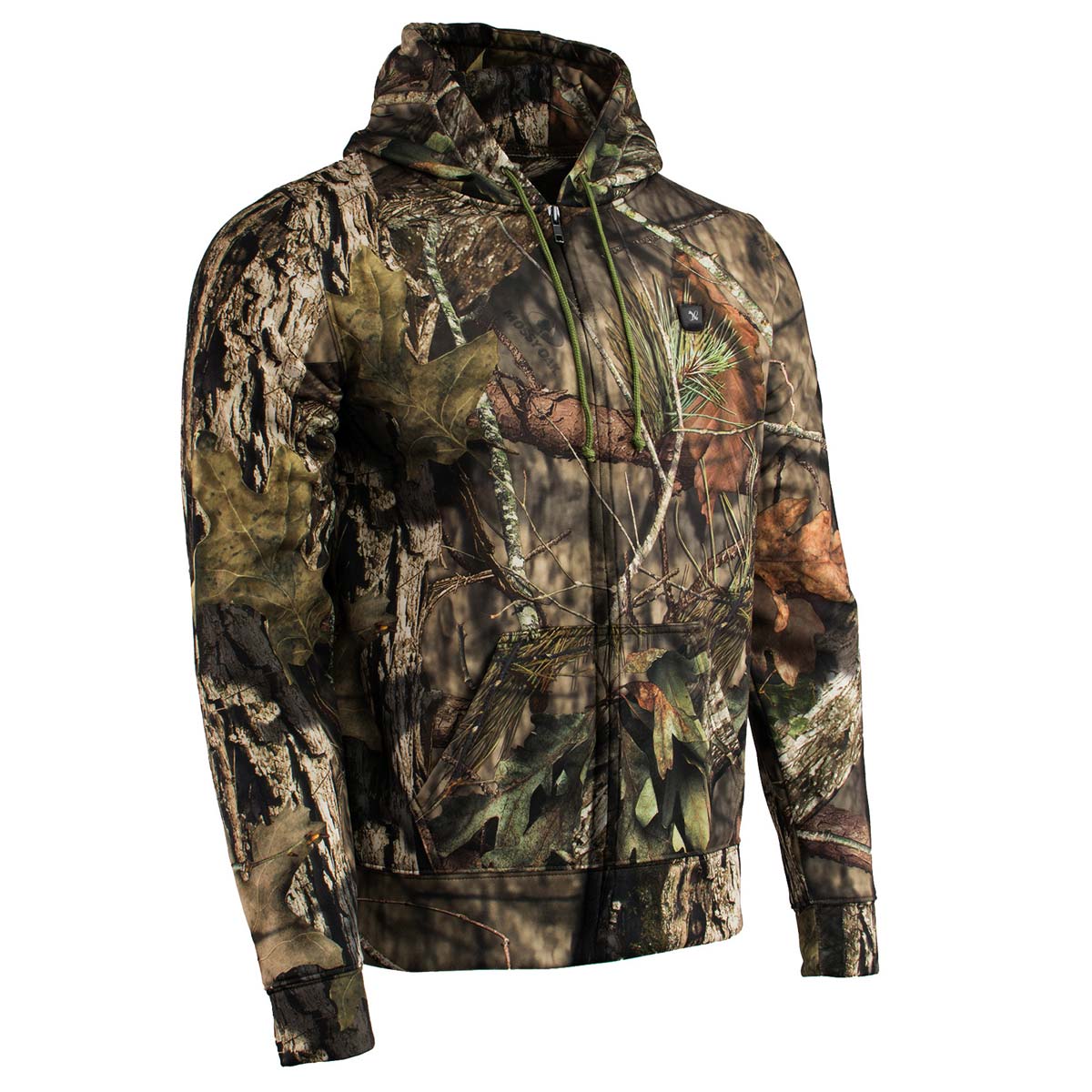 Nexgen Heat MPM1776SET Men's Camouflaged Heated Zipper Hoodies - Warming Camo Hoodie for Hunting w/ Battery - Image 15