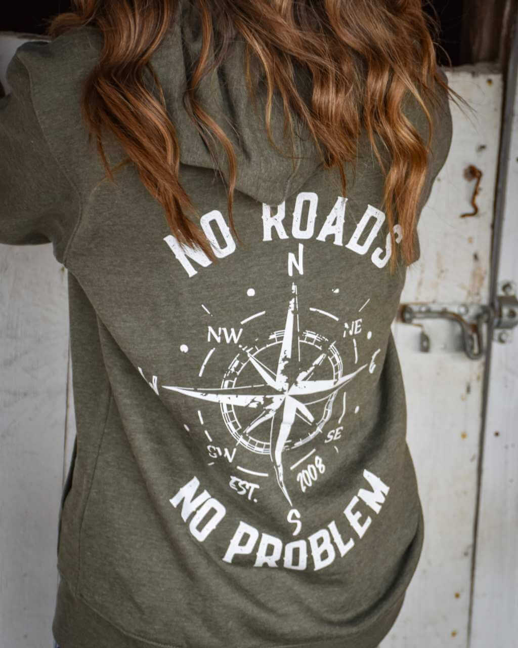 No Roads Unisex Zip Up Hoodie - Image 5