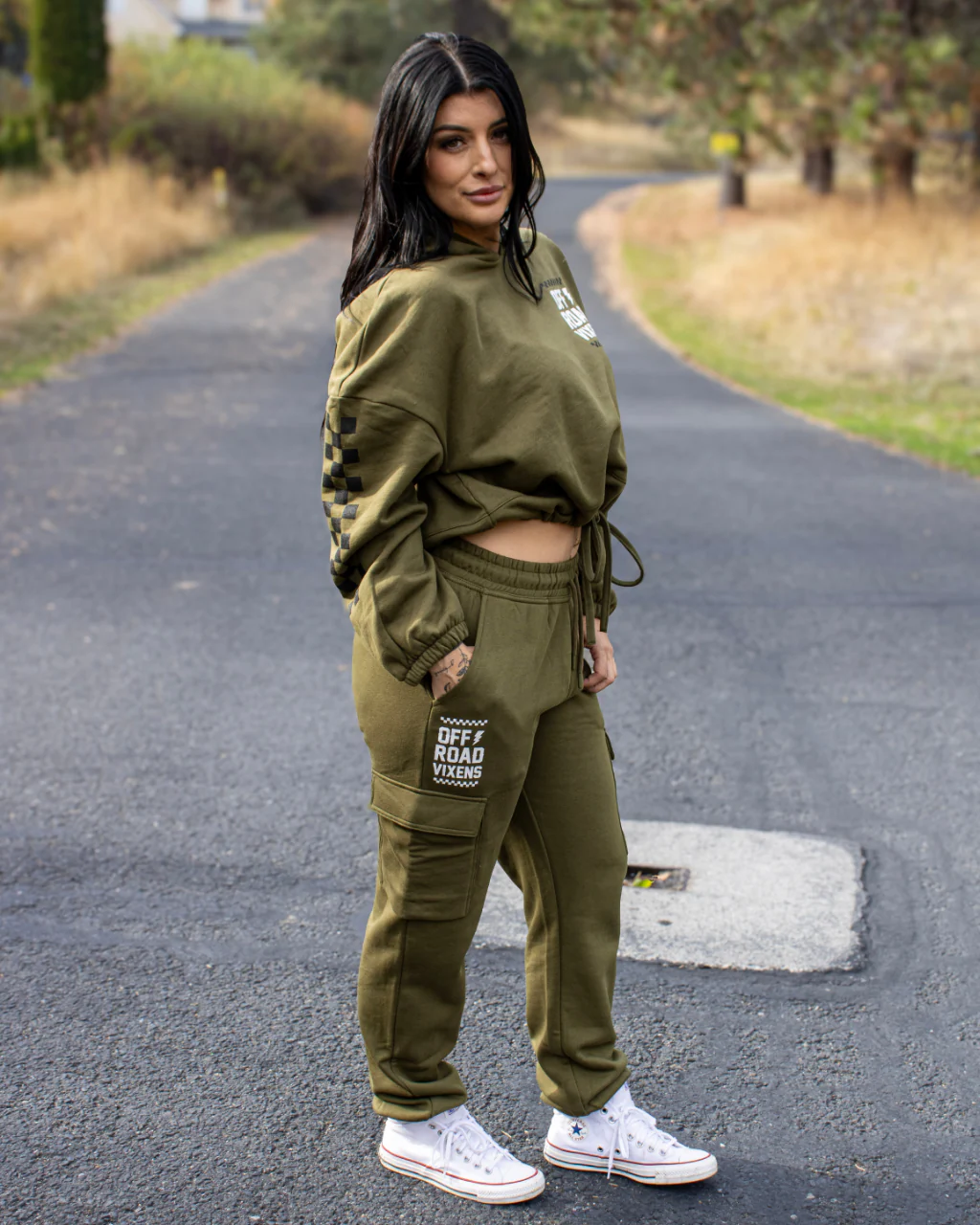 Obsessed Oversized Cropped Hoodie - Off-Road Vixens - Image 3