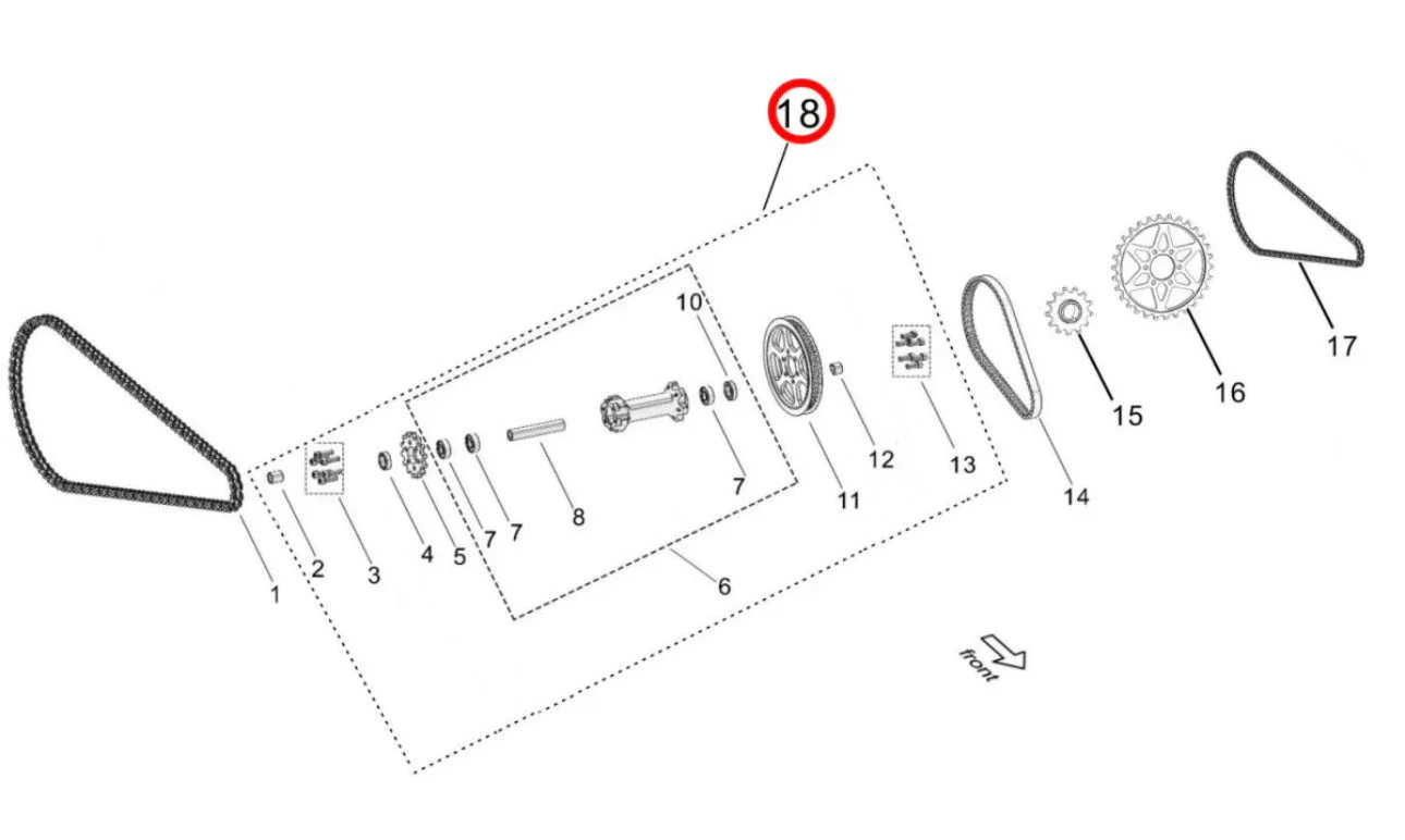OEM Complete Jackshaft Assembly for Surron LBX and Segway - Image 2