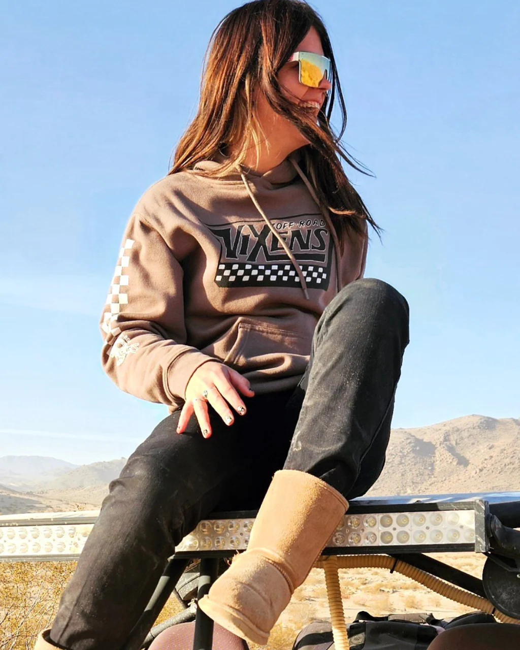 Off the Wall Heavy Weight Hoodie - Brown - Image 7
