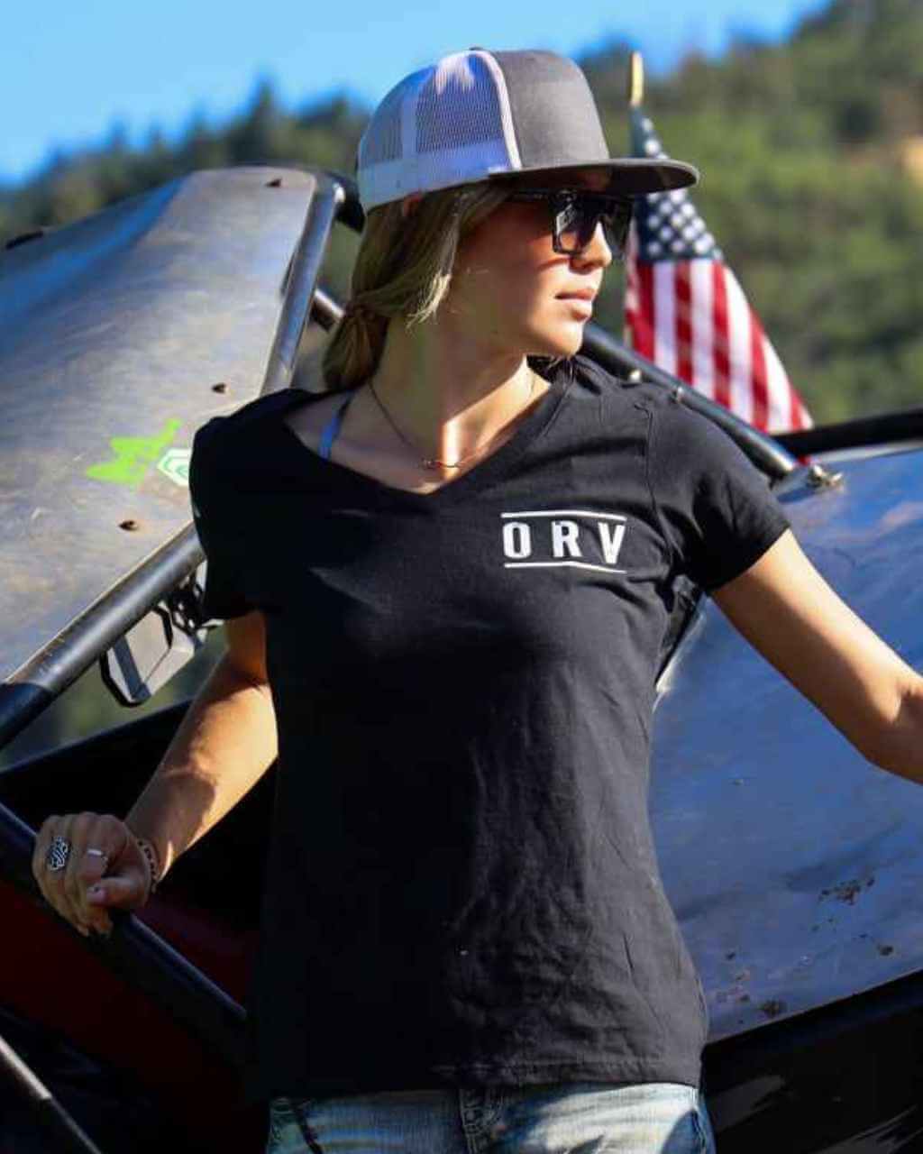 ORV Attitude Ladies V-Neck Tee - Image 2