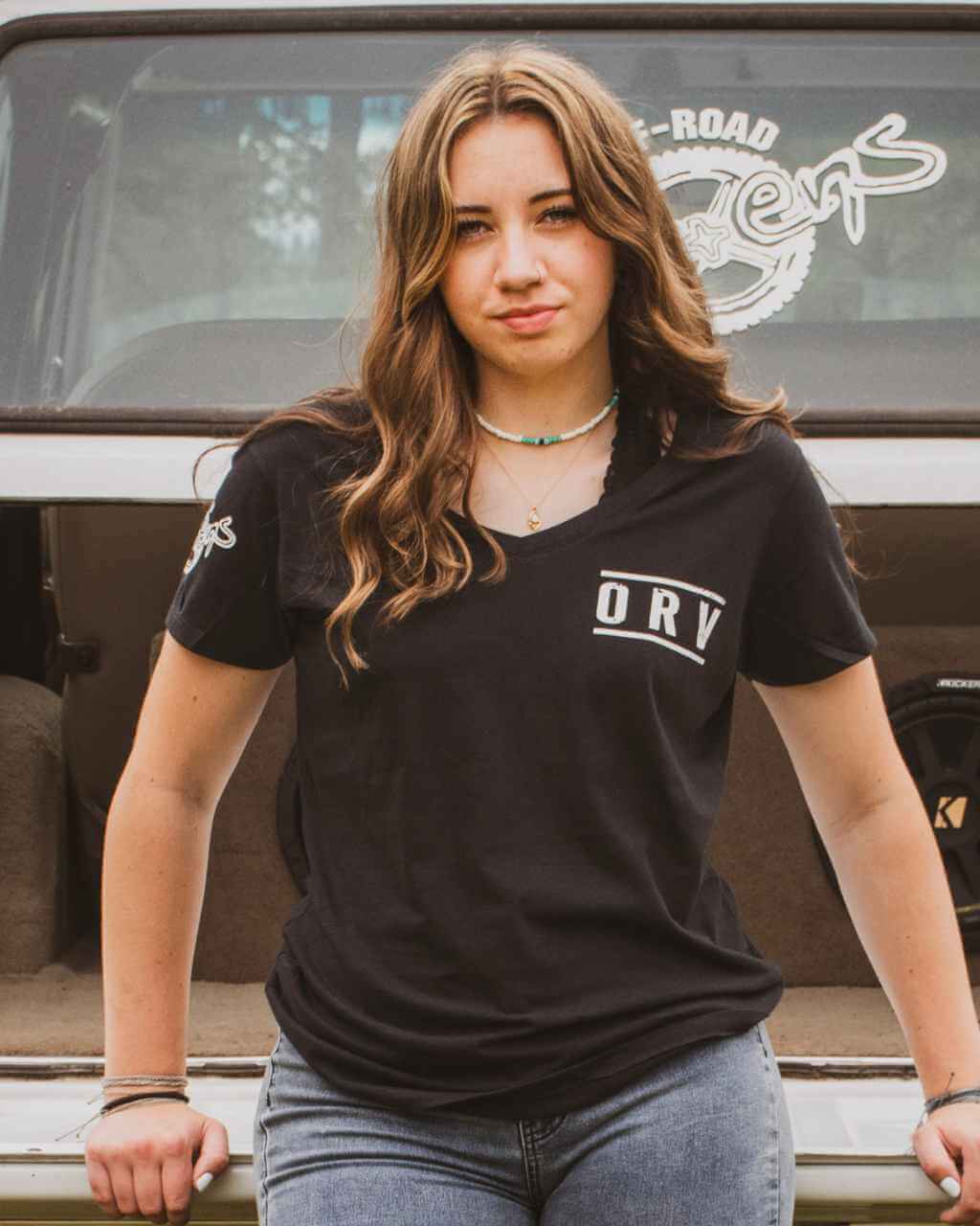 ORV Attitude Ladies V-Neck Tee - Image 8