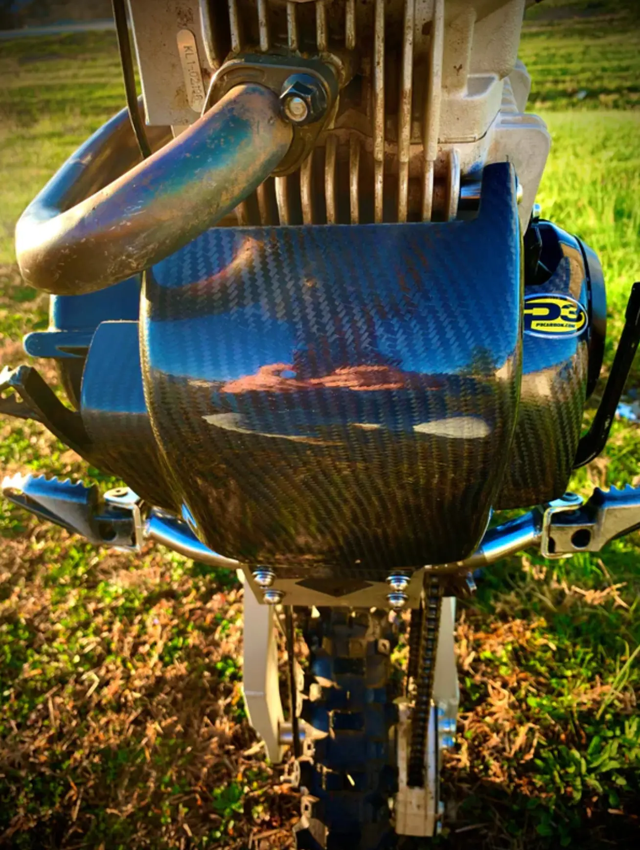 P3 Carbon Fiber Skid Plate  - 2008-2017 - Suzuki - RMZ450 - Image 3