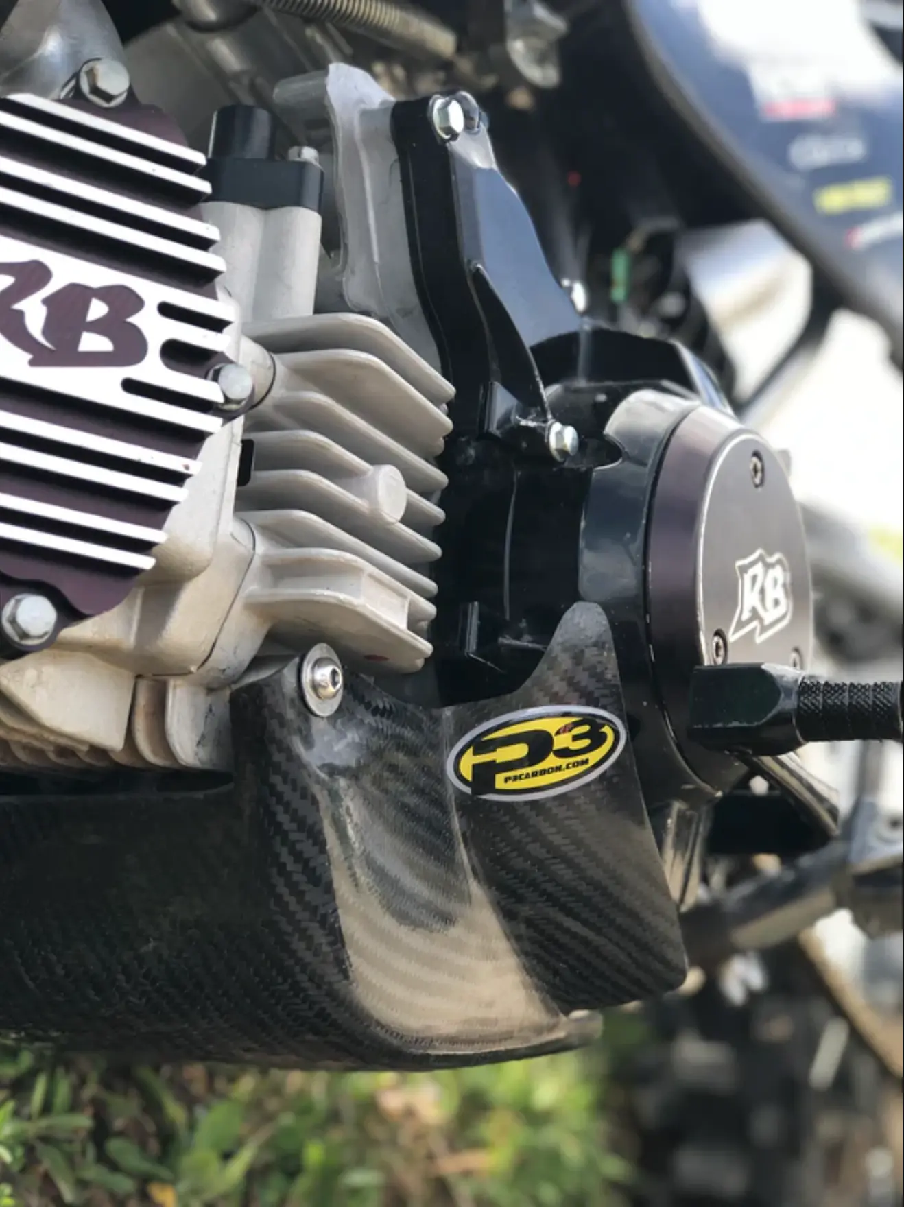 P3 Carbon Fiber Skid Plate  - 2019-2022 - Yamaha - YZ450FX / WR450F - Image 2