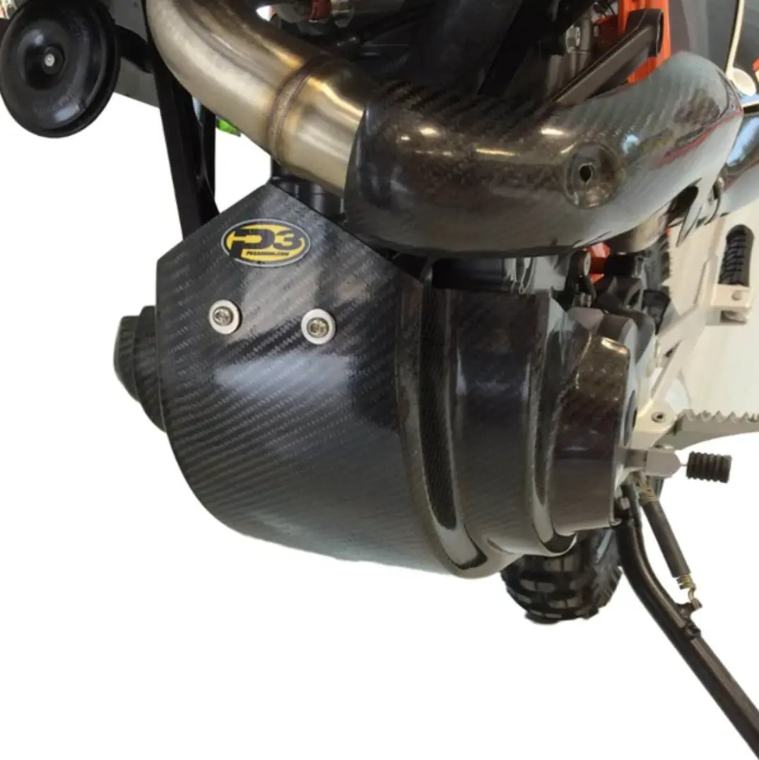 P3 Carbon Fiber Skid Plate - Enduro - 2021-2023 - Kawasaki  - KX250F / KX250XC - Image 2