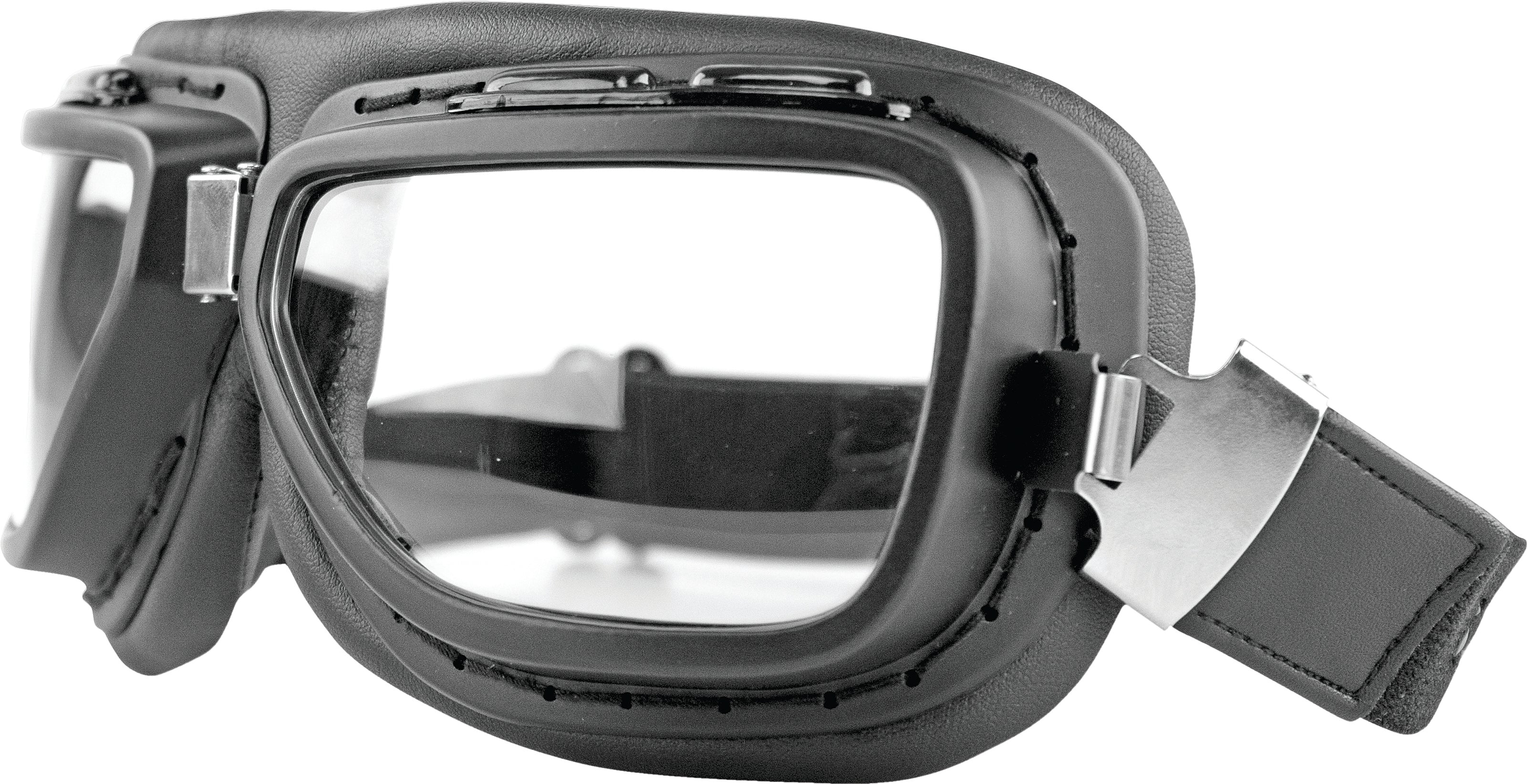 Pilot Goggles Matte Black W/Interchangeable Lenses - Image 2