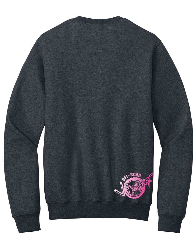 Pink Ribbon Unisex Pocket Crew Sweatshirt - Image 4
