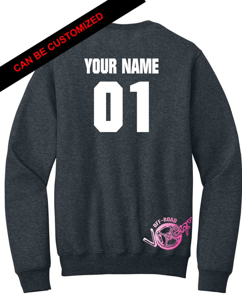 Pink Ribbon Unisex Pocket Crew Sweatshirt - Image 5