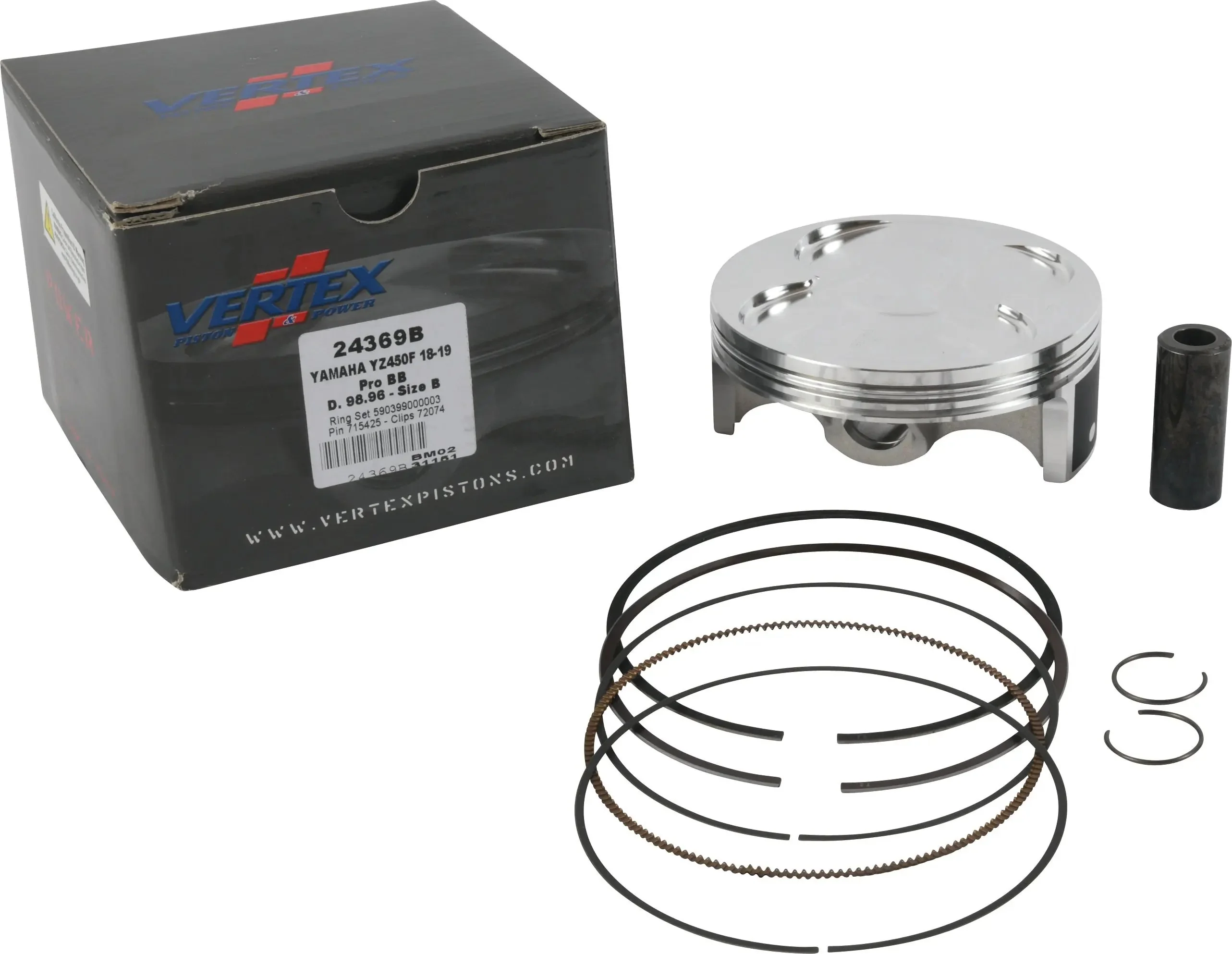 Piston Kit Bb Forged 98.96/+2.00 12.8:1 Yam - Image 3