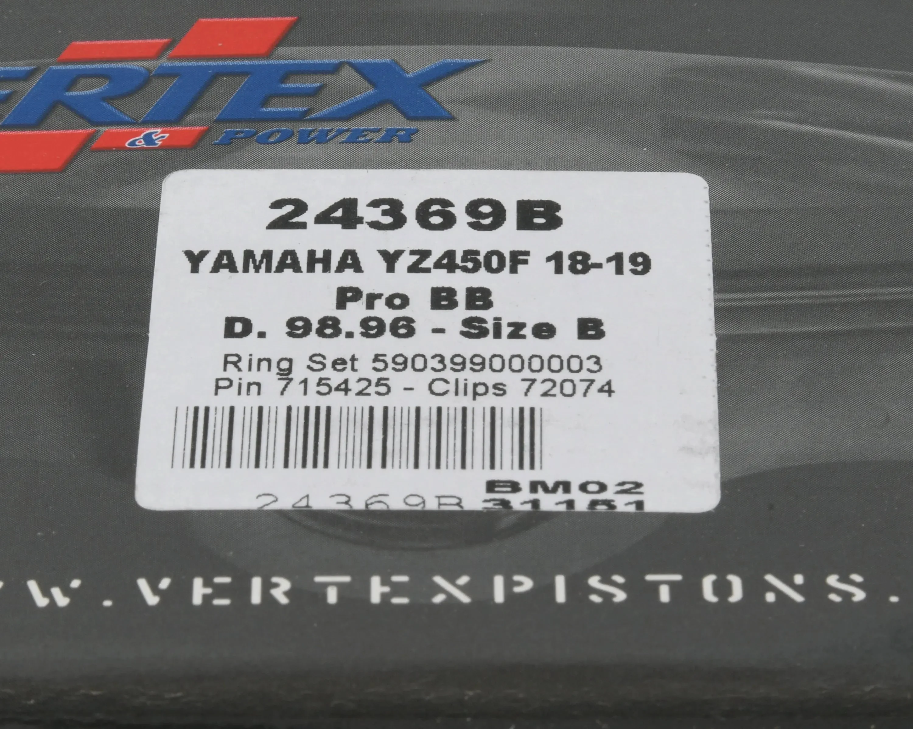 Piston Kit Bb Forged 98.96/+2.00 12.8:1 Yam - Image 4