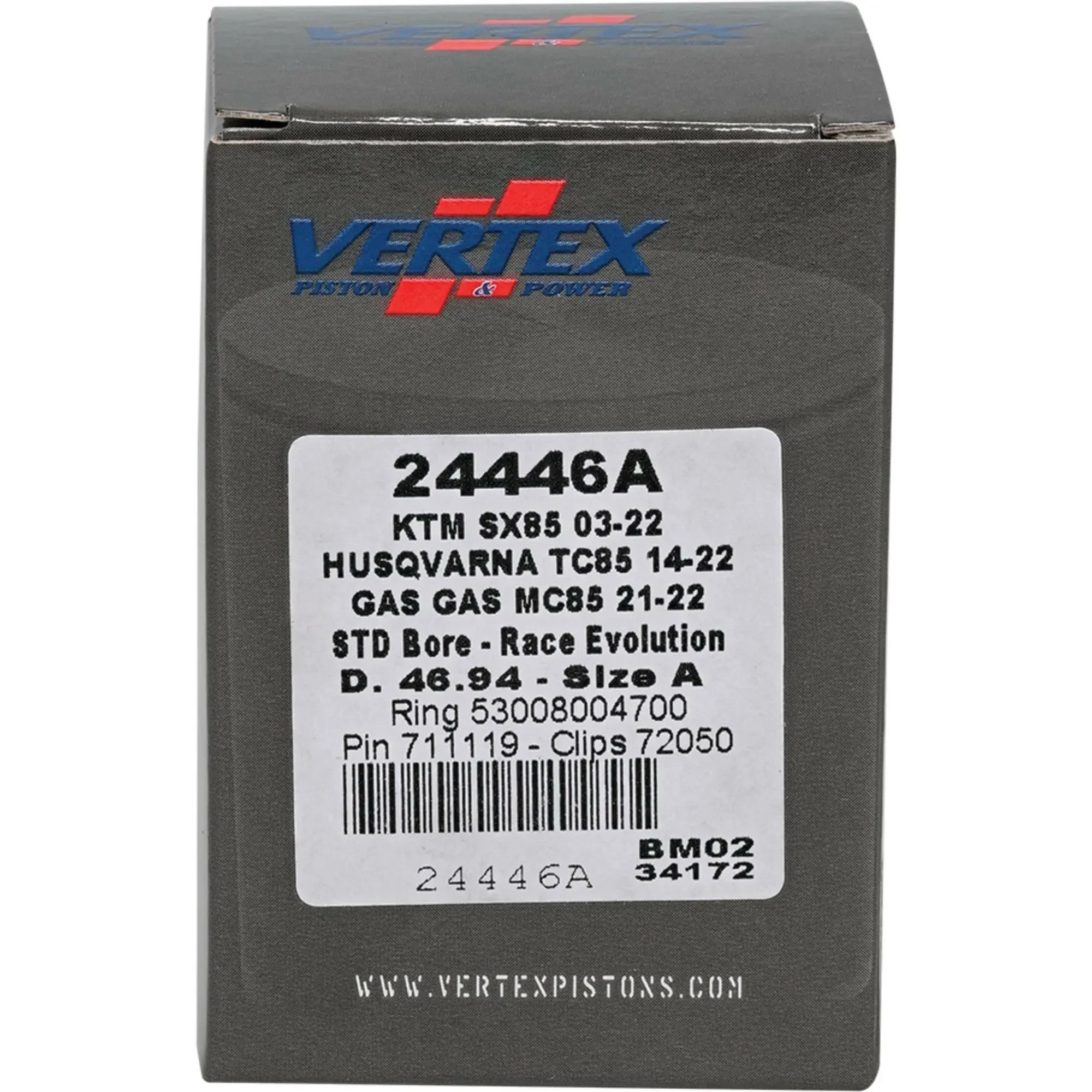 Piston Kit Cast Race Evolution 46.94/Std Ktm / Husq / Gas - Image 3