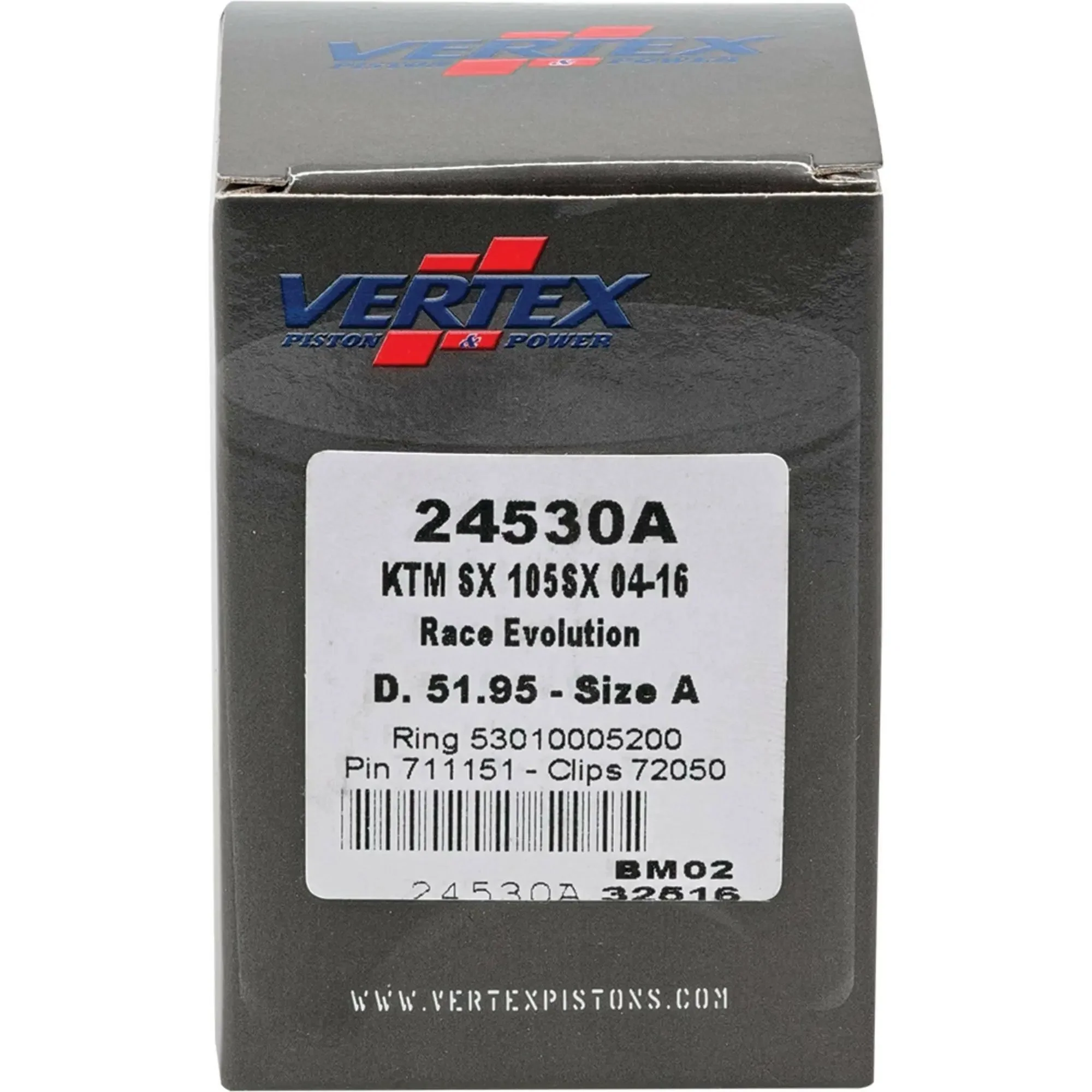 Piston Kit Cast Race Evolution 51.95/Stroker Ktm - Image 3