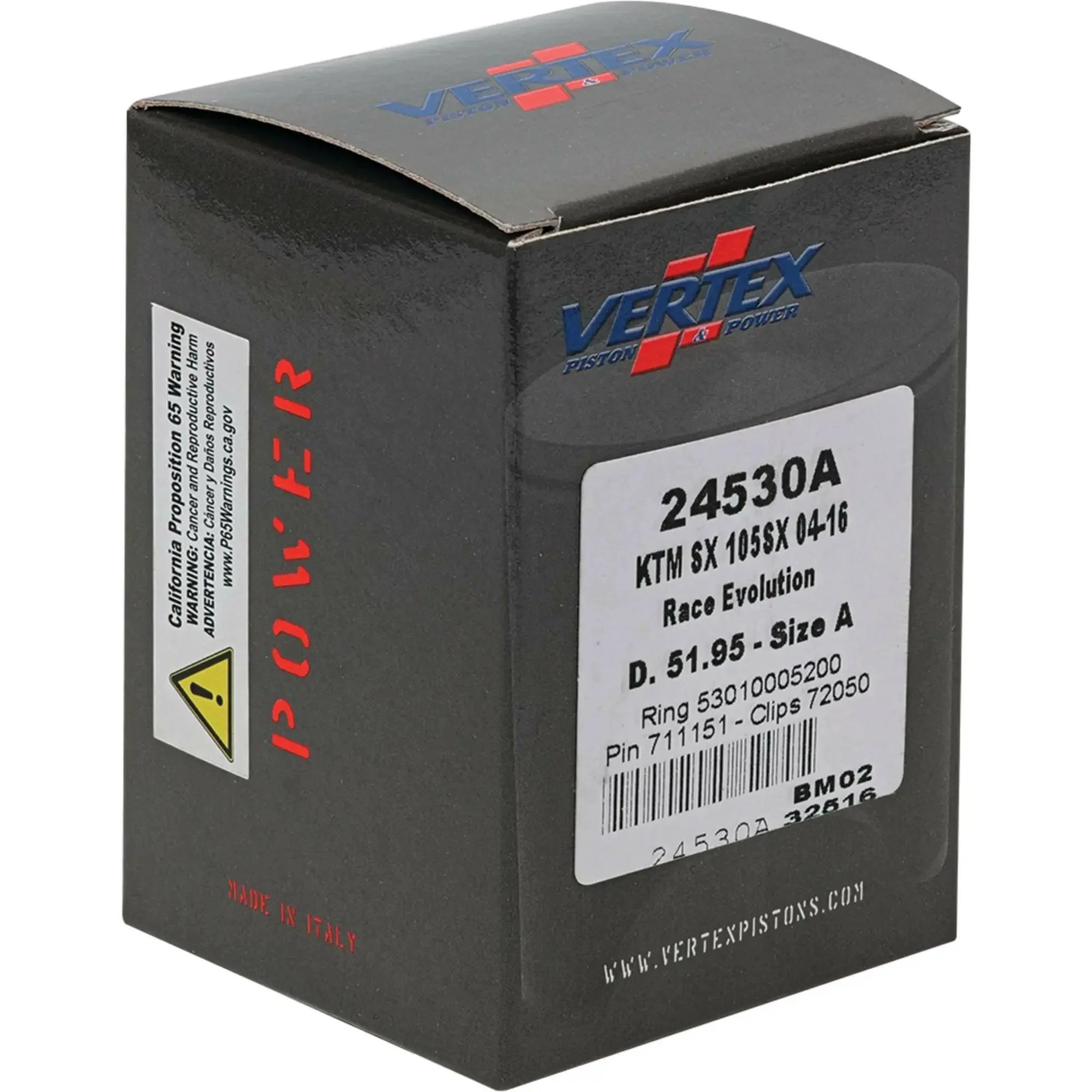 Piston Kit Cast Race Evolution 51.95/Stroker Ktm - Image 4