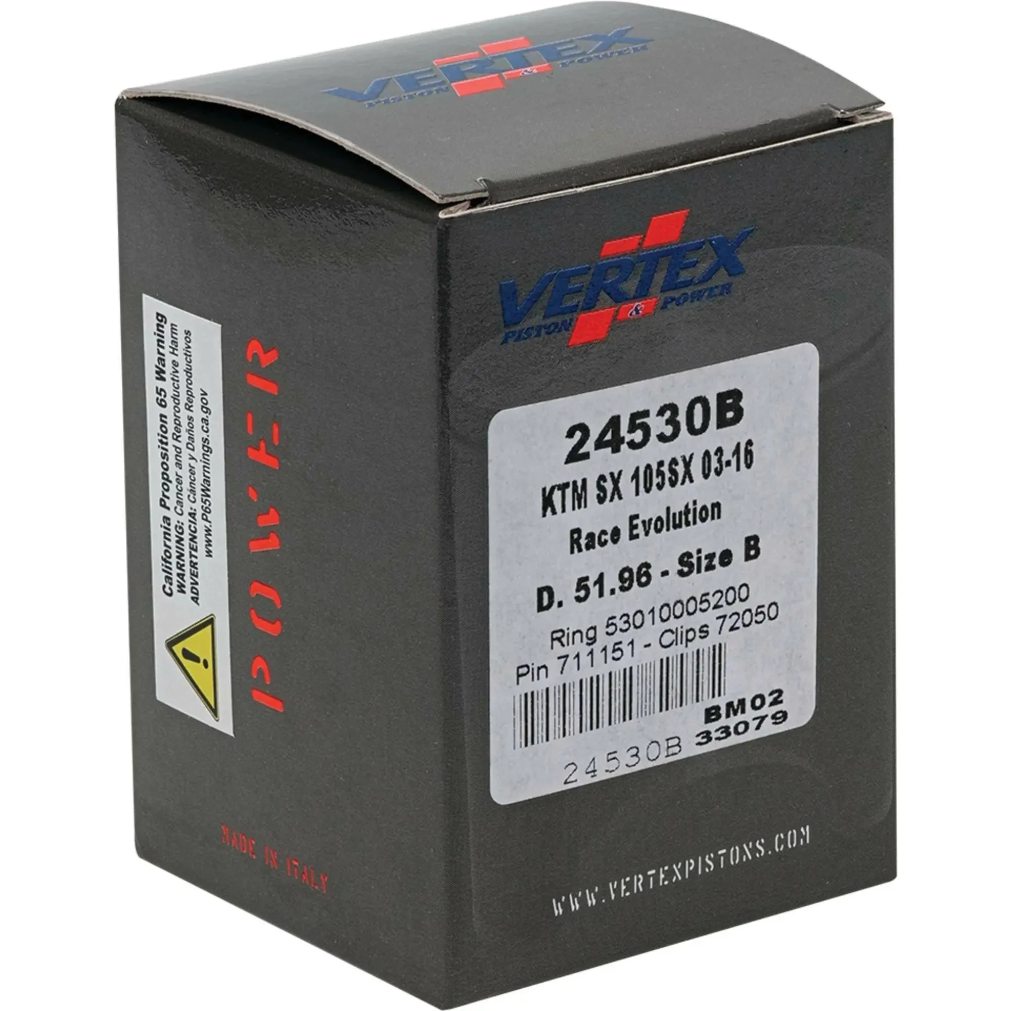 Piston Kit Cast Race Evolution 51.96/Stroker Ktm - Image 4