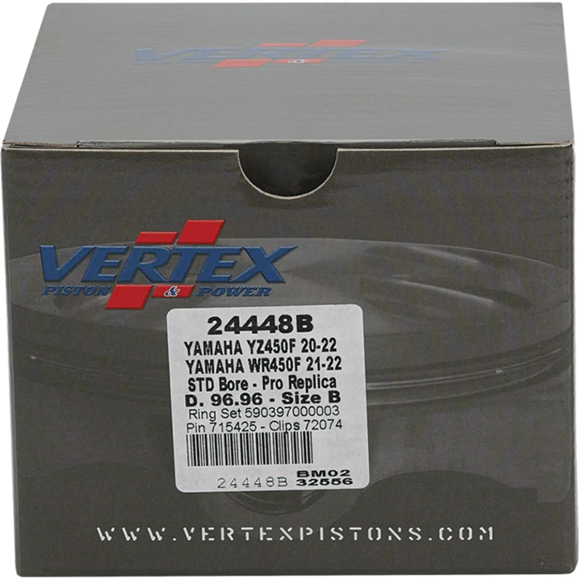 Piston Kit Forged 96.96/Std 12.8:1 Yam - Image 2