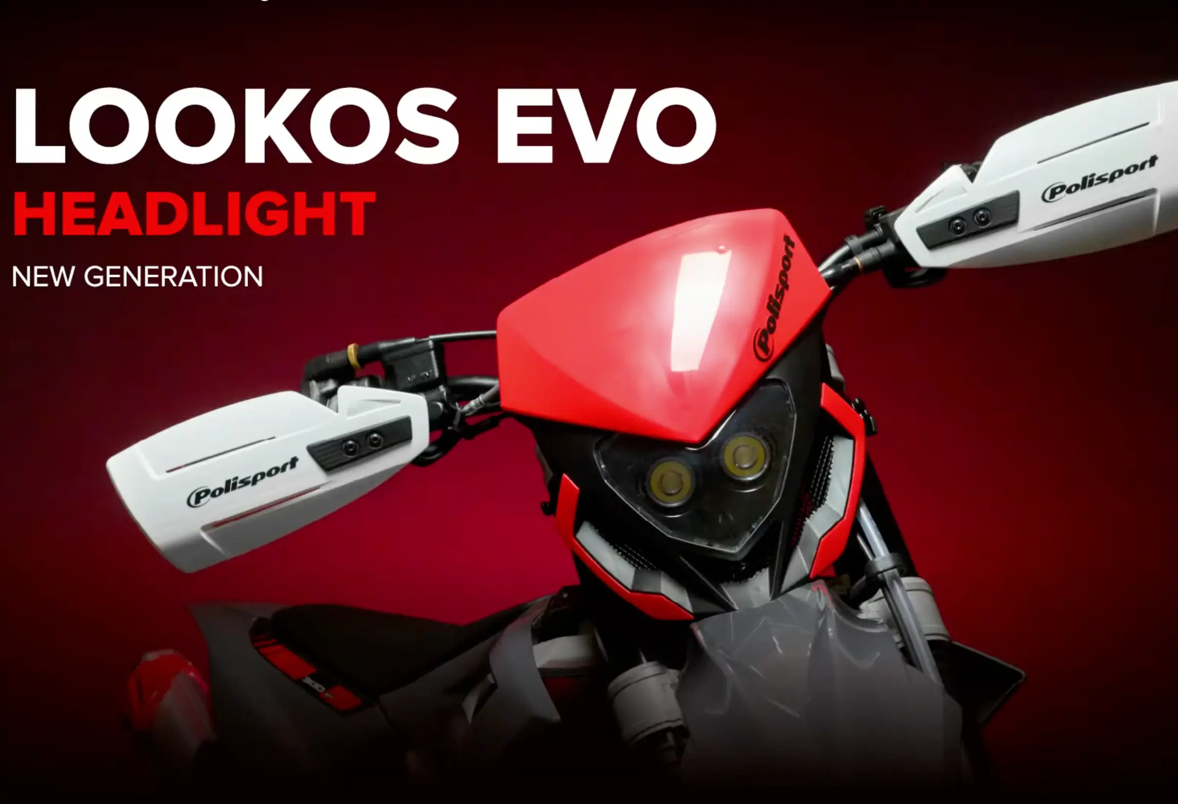 Polisport Lookos EVO Headlight - Universal Battery Powered Headlight for Dirtbikes & Dualsport - Image 2