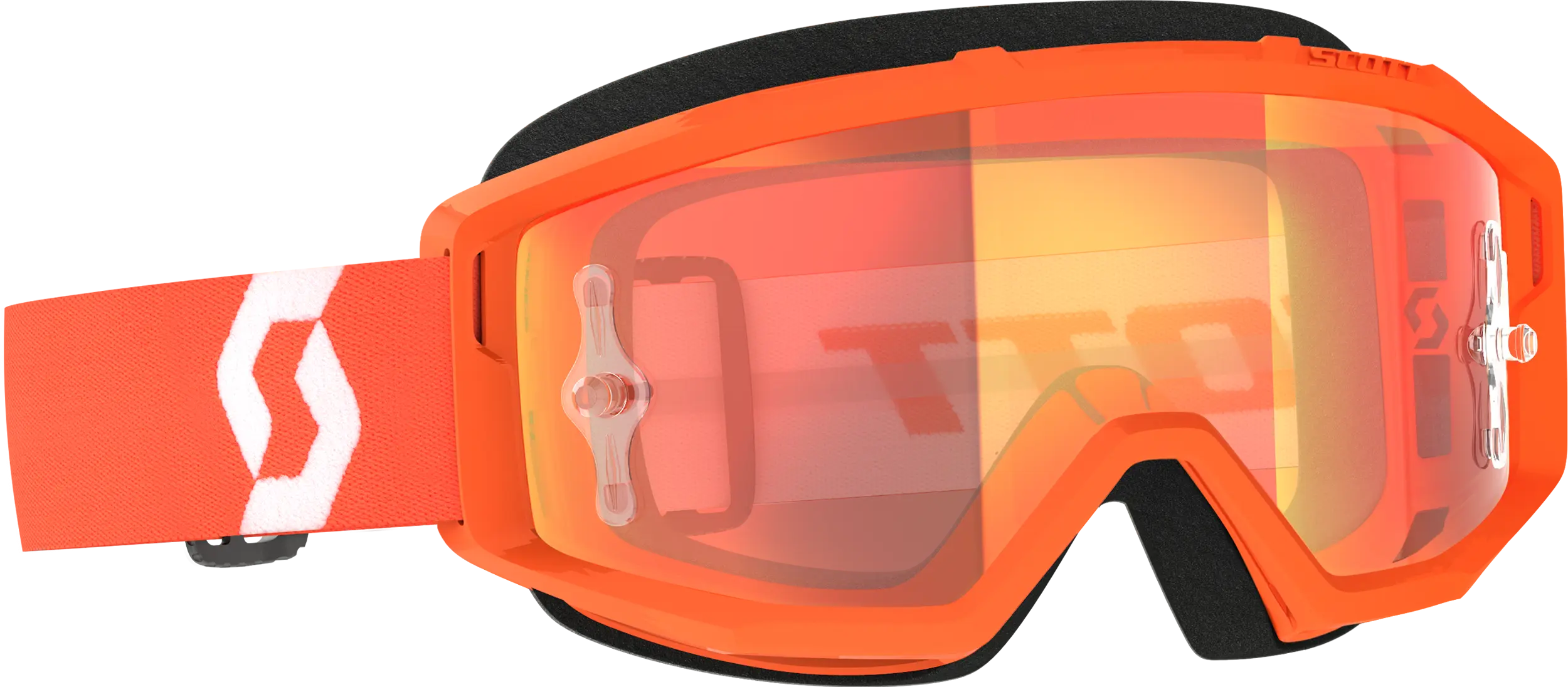 Primal Goggle Orange/White Orange Chrome Works - Image 3