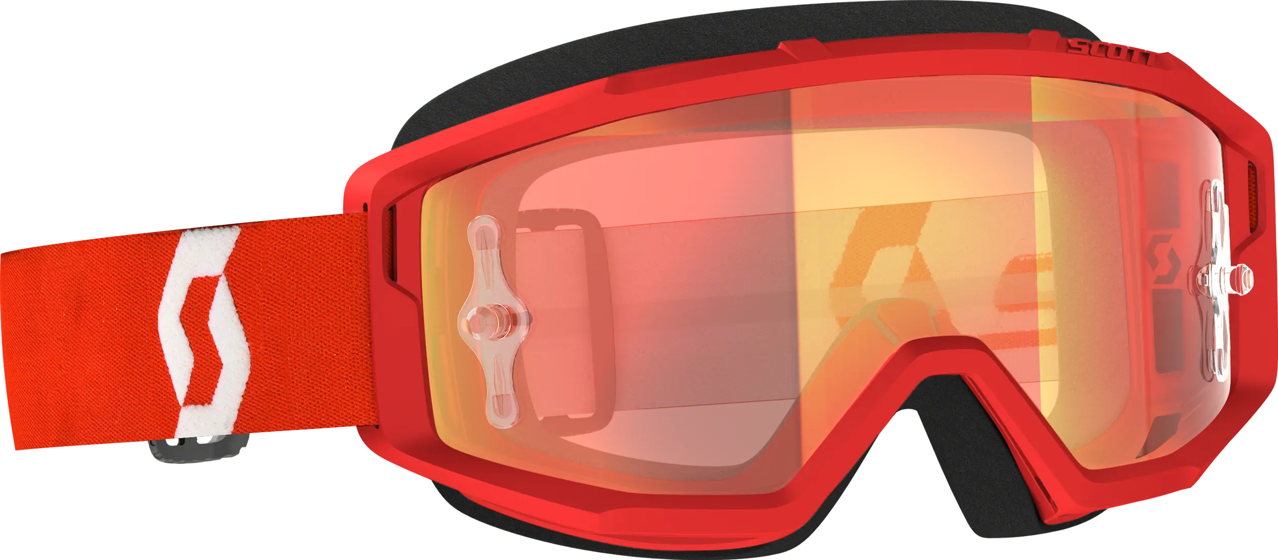 Primal Goggle Red/White Orange Chrome Works - Image 3