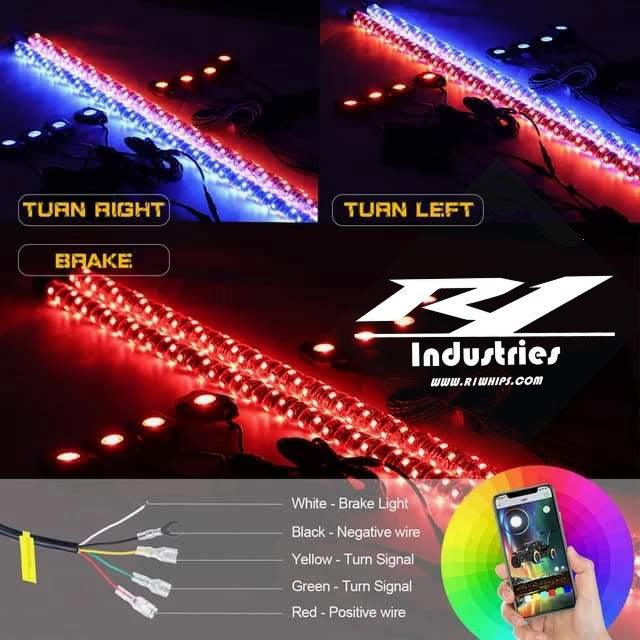 R1 Industries Pro Series LED Light Whips – World's Best LED Whips - Lifetime Warranty | 2ft Fatty, 3ft & 4ft | Pair - Image 16