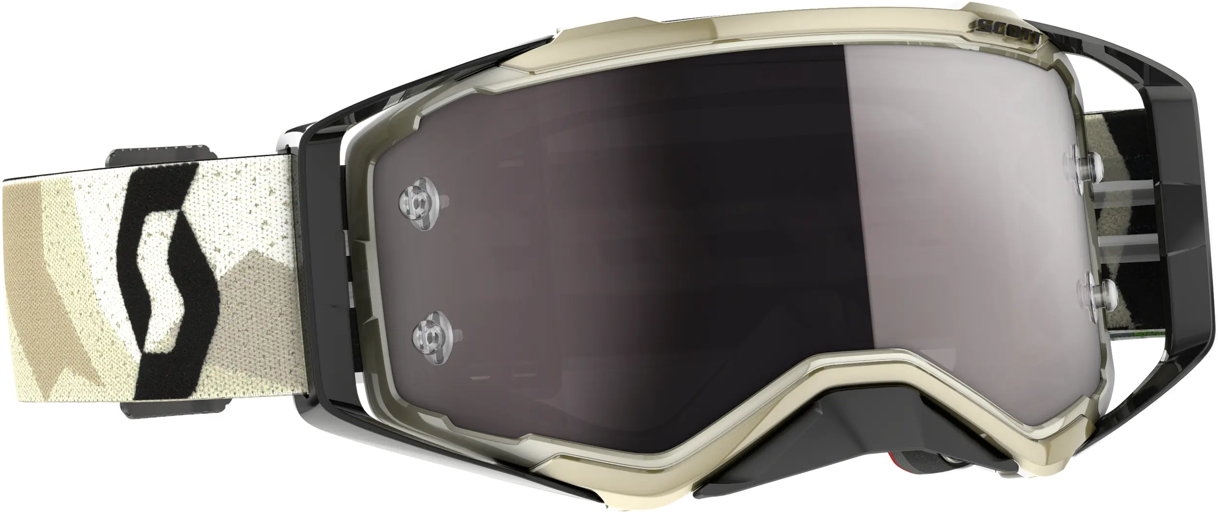 Prospect Camo Goggle Beige/ Black Silver Chrome Works - Image 3