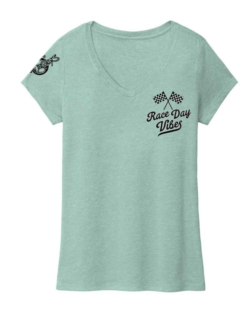 Race Day Vibes Ladies V Neck Tee - Image 6