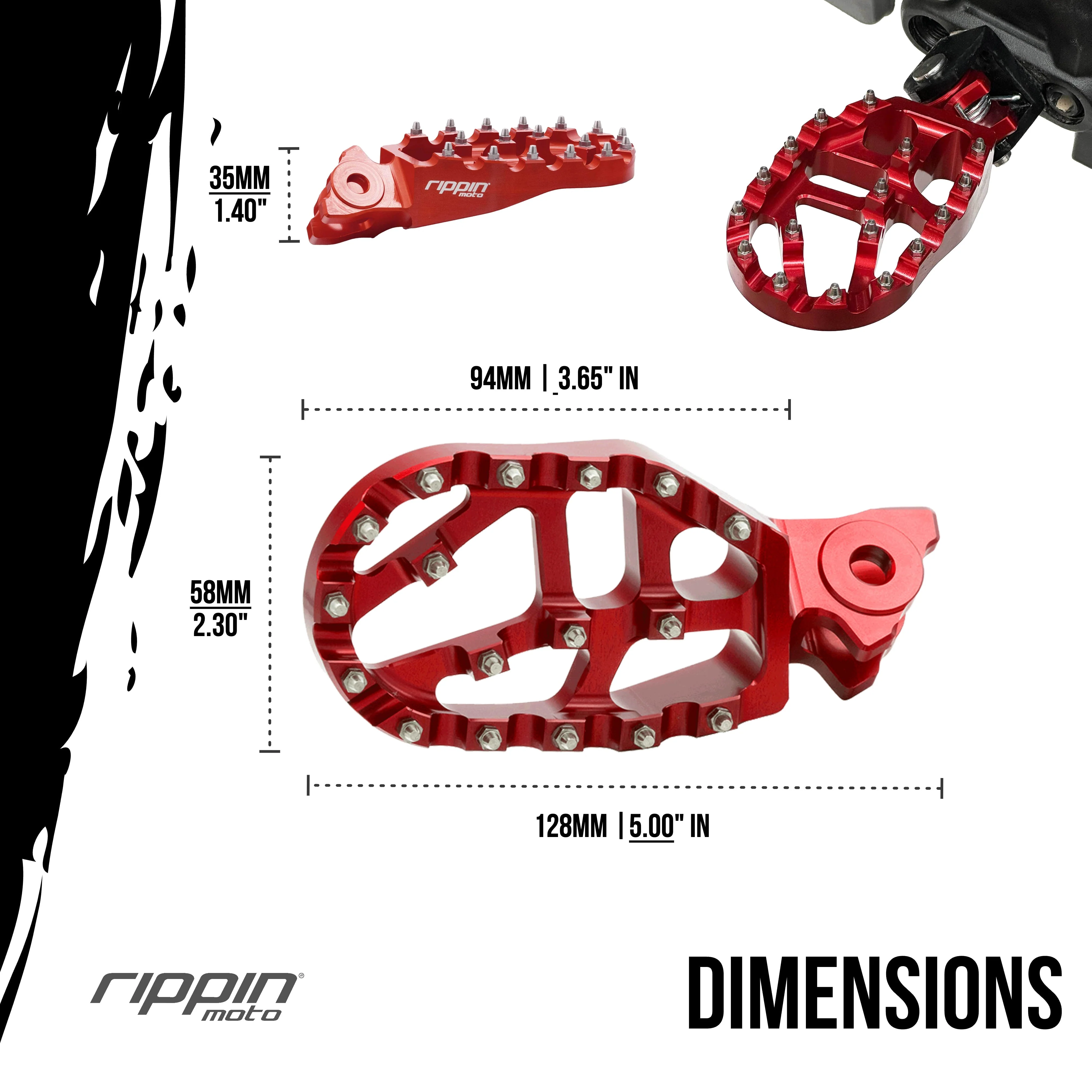 Race Spec Foot Pegs for E-Moto - Sur-Ron LBX | E-Ride PRO | Talaria Sting MX3/MX4 | Altis Sigma - Image 4
