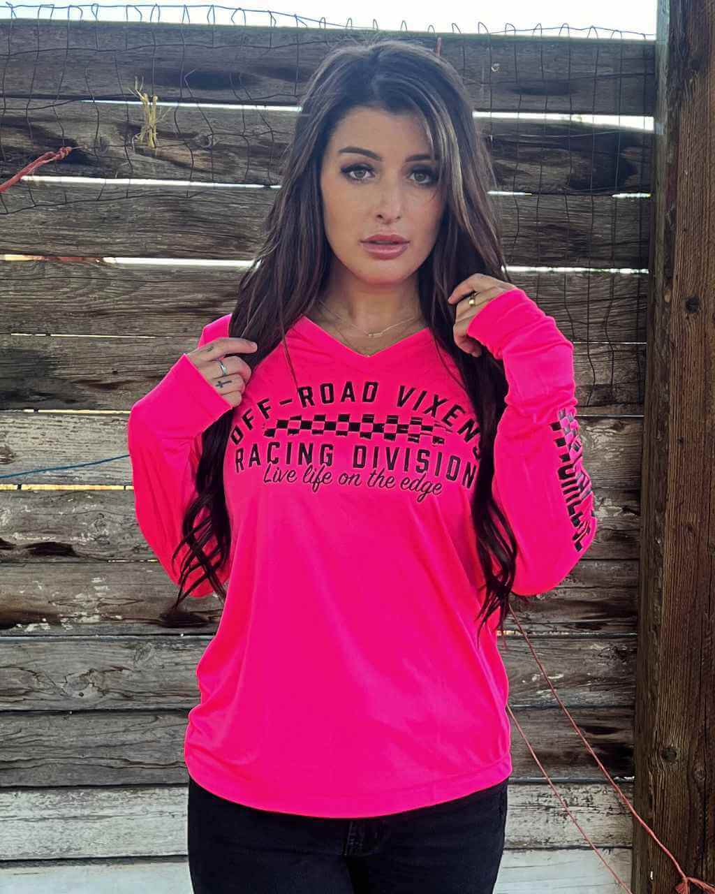 Racing Division LS Tech Tee - Neon Pink - Image 4