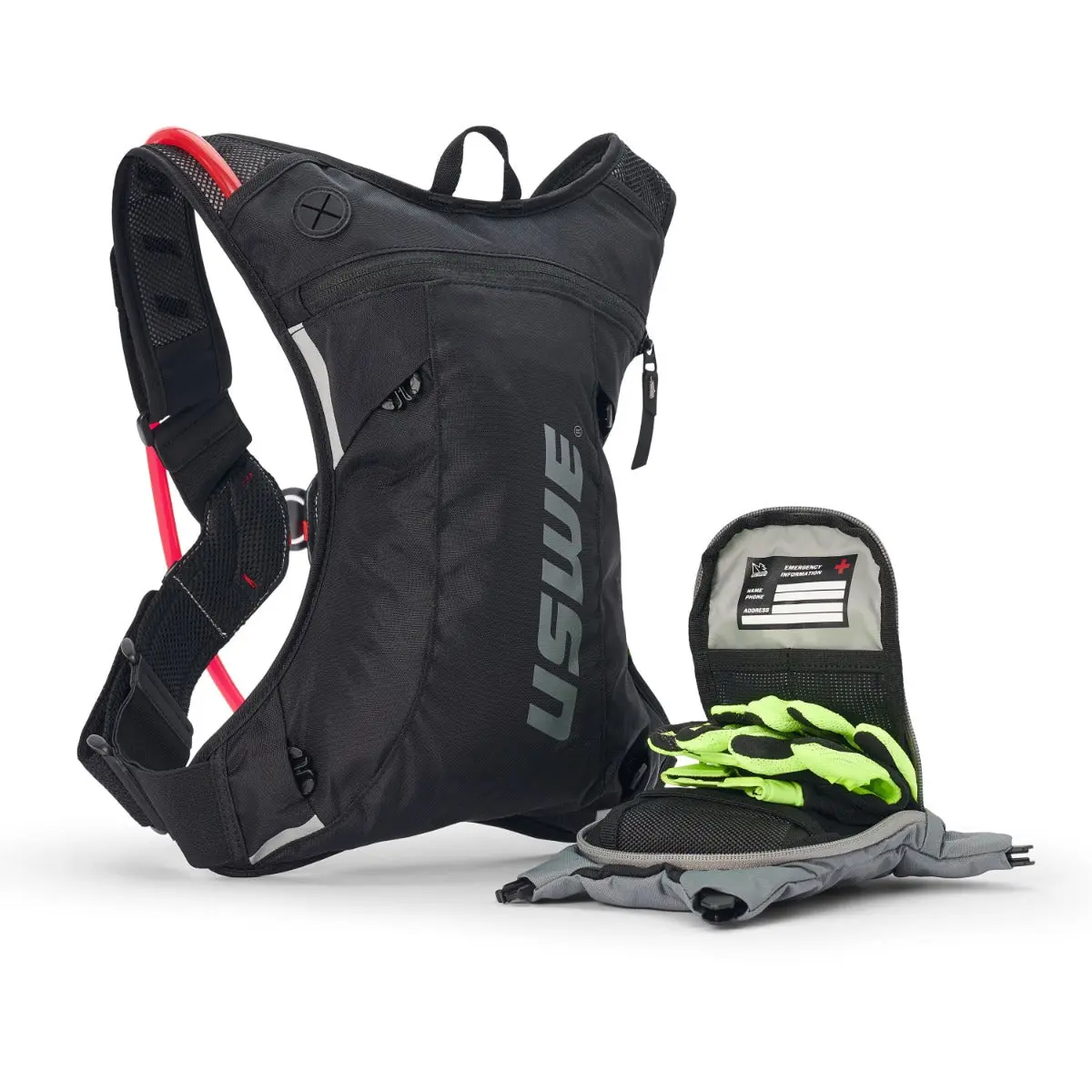 USWE Moto Hydro 3L Black Carbon Hydration Pack PNP Tube - Image 3