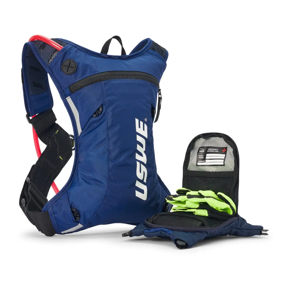 USWE Moto Hydro 3L Factory Blue Hydration Pack PNP Tube - Image 3
