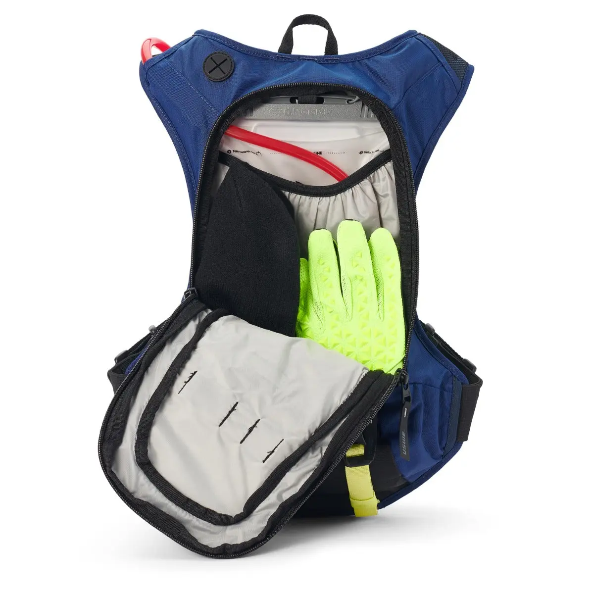 USWE Moto Hydro 8L Factory Blue Hydration Pack PNP Tube - Image 3