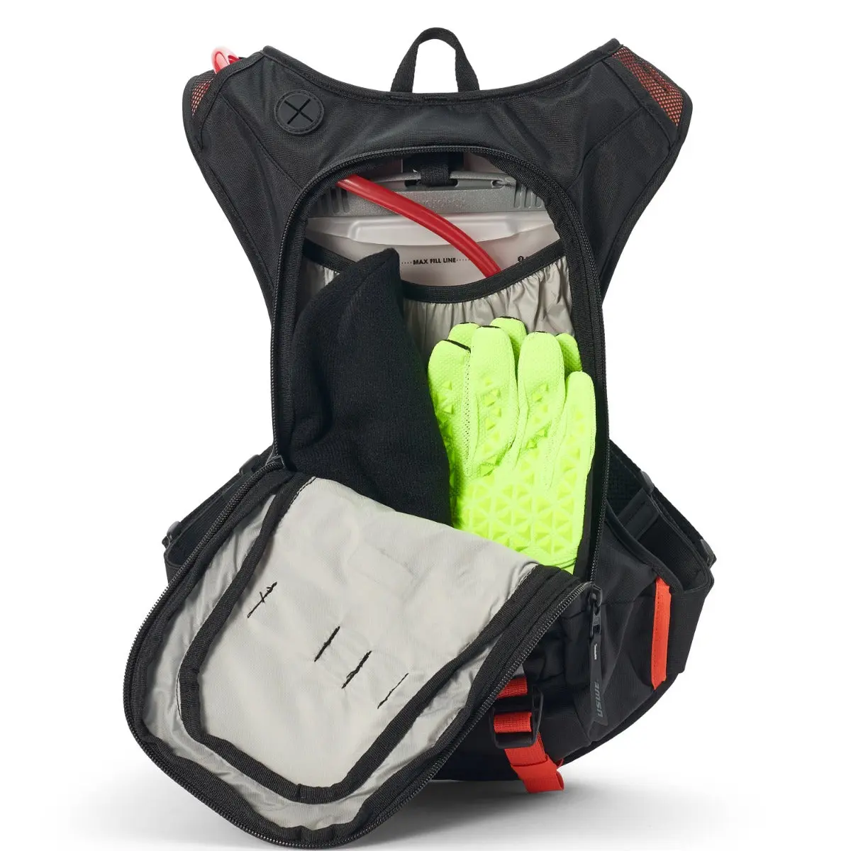 USWE Moto Hydro 8L Factory Orange Hydration Pack PNP Tube - Image 4