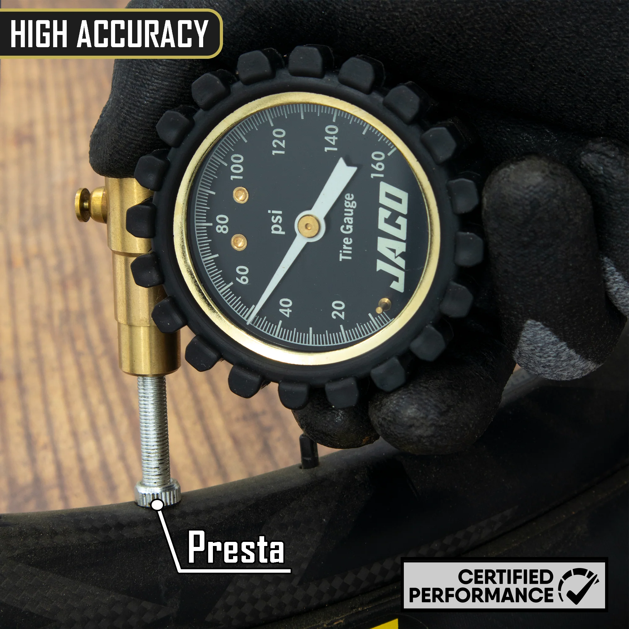RDX-160 Presta Tire Pressure Gauge for Bikes (Max 160 PSI) | Road Bike & BMX Series - Image 3