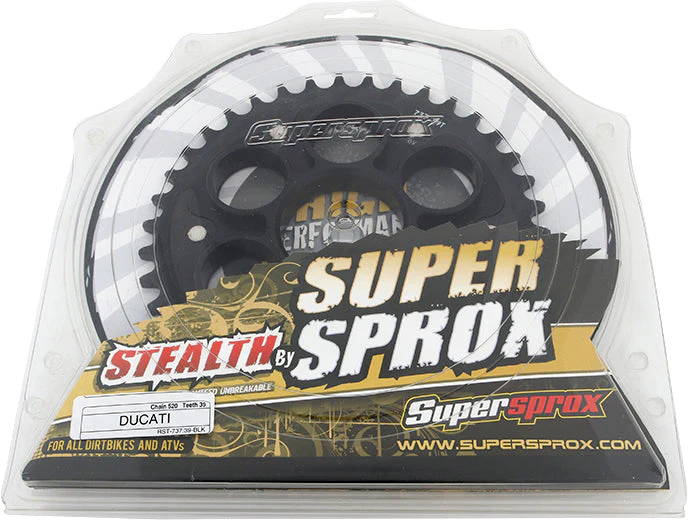 Rear Stealth Sprocket Alu/Stl 39t 520 Blk Duc - Image 3