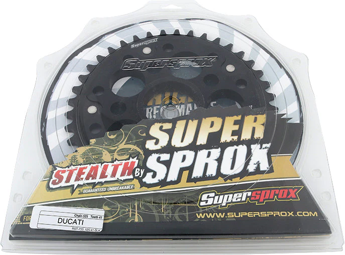 Rear Stealth Sprocket Alu/Stl 41t 525 Blk Duc - Image 3