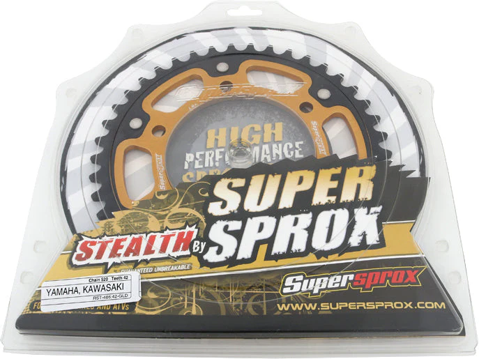 Rear Stealth Sprocket Alu/Stl 42t 520 Gld Hon/Kaw - Image 3