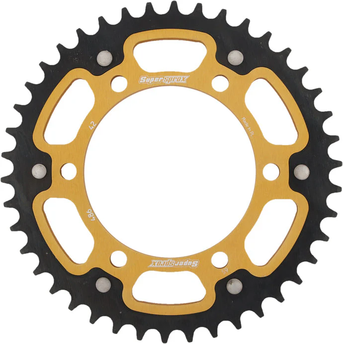 Rear Stealth Sprocket Alu/Stl 42t 520 Gld Hon/Kaw - Image 4