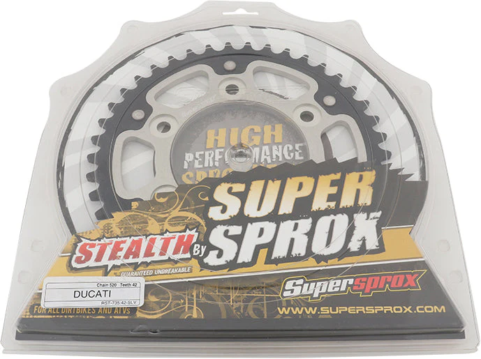 Rear Stealth Sprocket Alu/Stl 42t 520 Slv Duc - Image 3