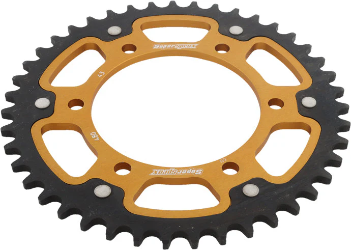 Rear Stealth Sprocket Alu/Stl 43t 525 Gld Suz/Yam - Image 2