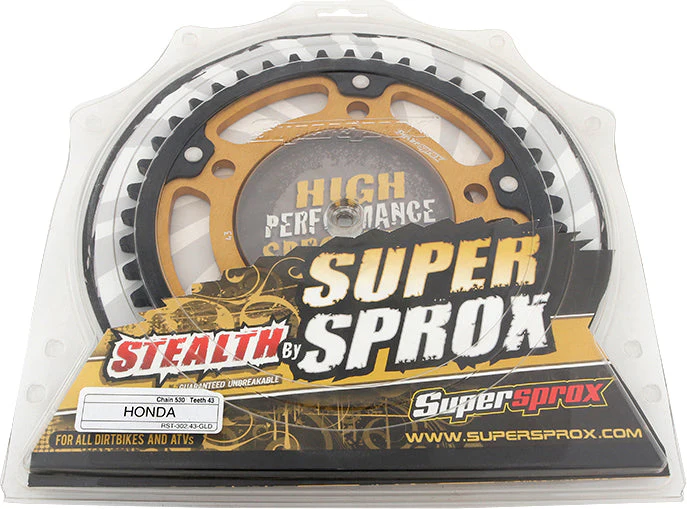 Rear Stealth Sprocket Alu/Stl 43t 530 Gld Hon - Image 3