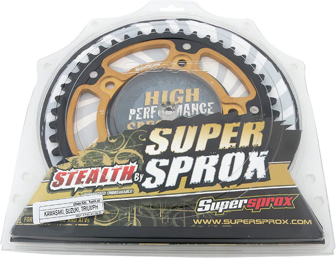 Rear Stealth Sprocket Alu/Stl 45t 525 Gld Suz/Tri - Image 3