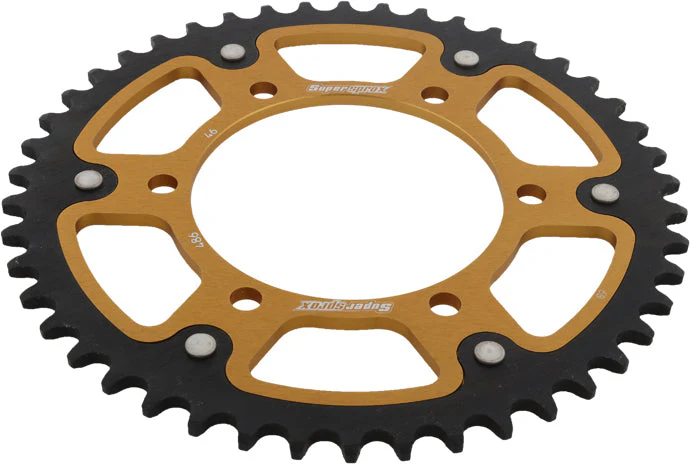 Rear Stealth Sprocket Alu/Stl 46t 520 Gld Hon/Kaw/Yam - Image 2