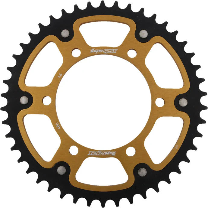 Rear Stealth Sprocket Alu/Stl 46t 520 Gld Hon/Kaw/Yam - Image 4
