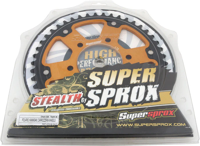 Rear Stealth Sprocket Alu/Stl 46t 520 Gld Kaw - Image 3