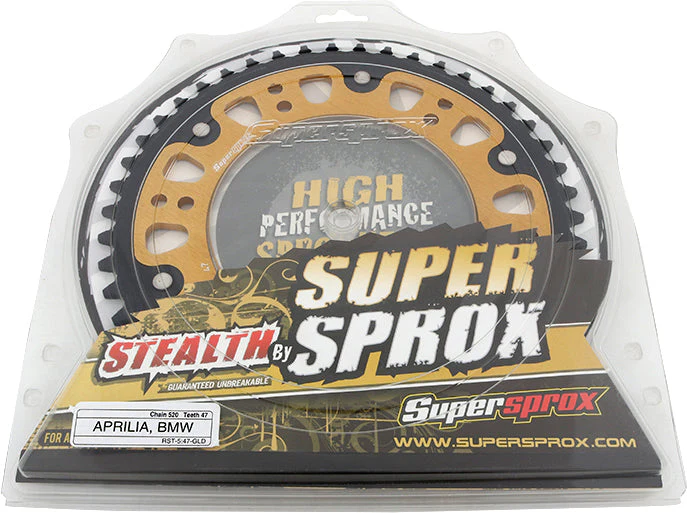 Rear Stealth Sprocket Alu/Stl 47t 520 Gld Apr/Bmw - Image 3