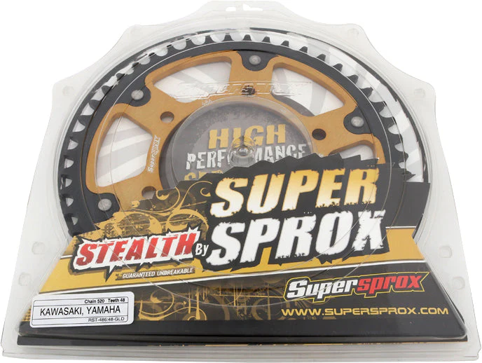 Rear Stealth Sprocket Alu/Stl 48t 520 Gld Hon/Kaw/Yam - Image 3