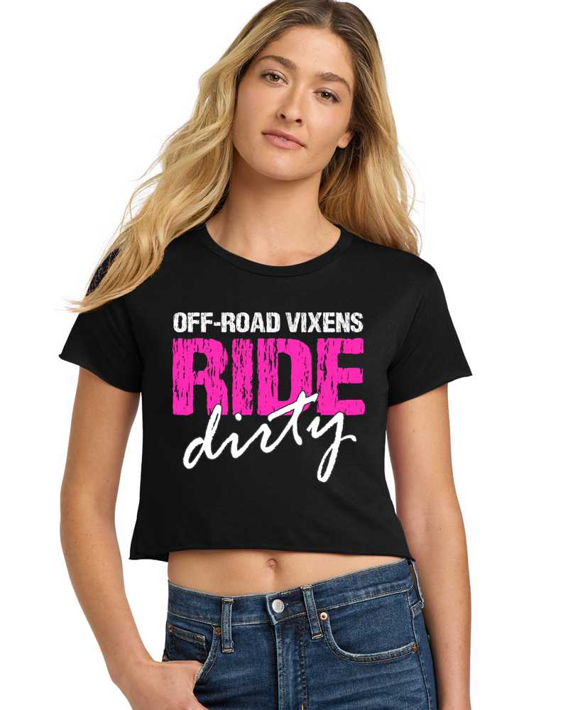 Ride like a Vixen Cropped Tee - Off-Road Vixens - Image 2