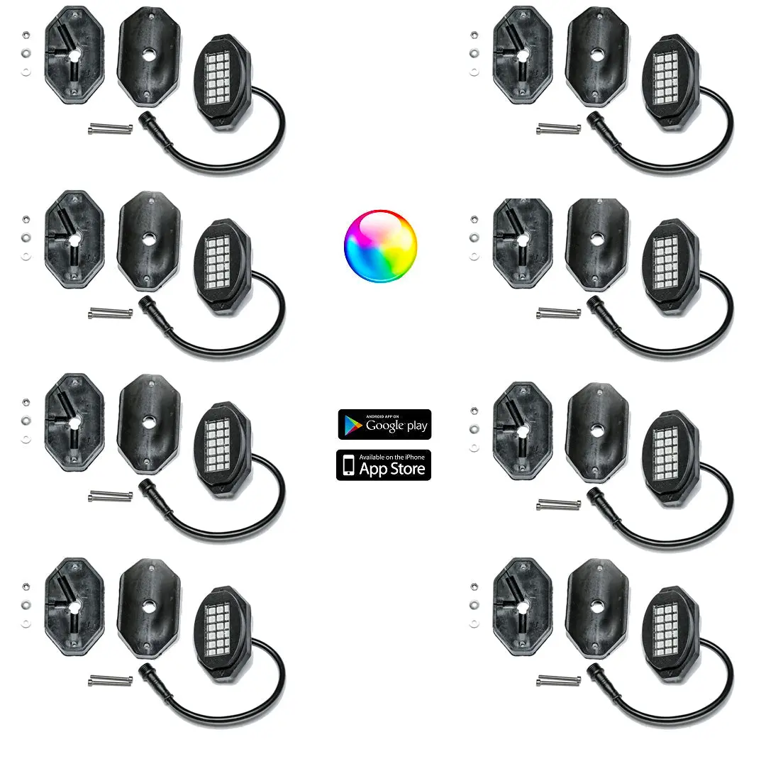 5150 Rock Lights w/ Control Harness - 187 Style Color Changing LED Rock Lights - Image 3