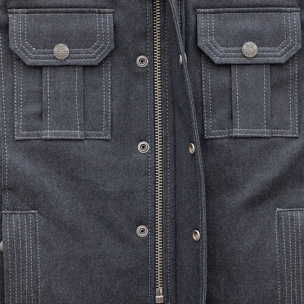 Rowdy Men's Thunder Denim Motorcycle Jacket - Image 4