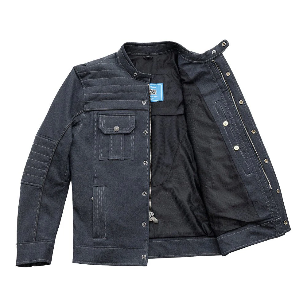 Rowdy Men's Thunder Denim Motorcycle Jacket - Image 5